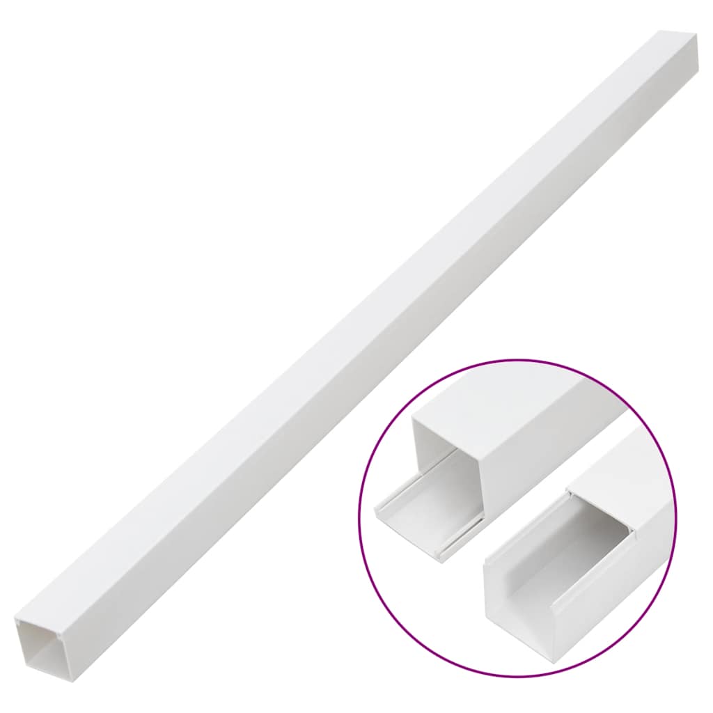 Kabelkanaler 33x33 mm 30 m PVC vidaXL