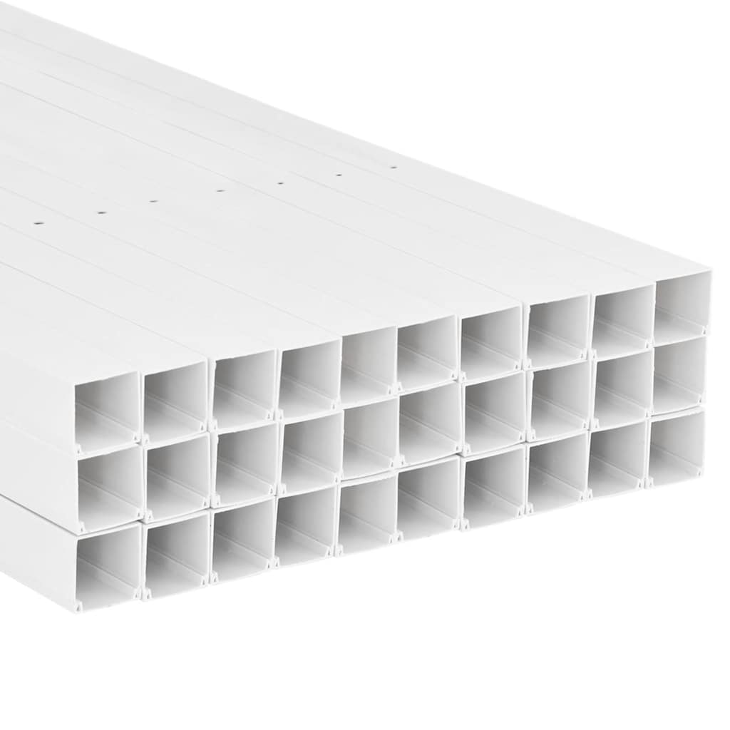 Kabelkanaler 33x33 mm 30 m PVC vidaXL