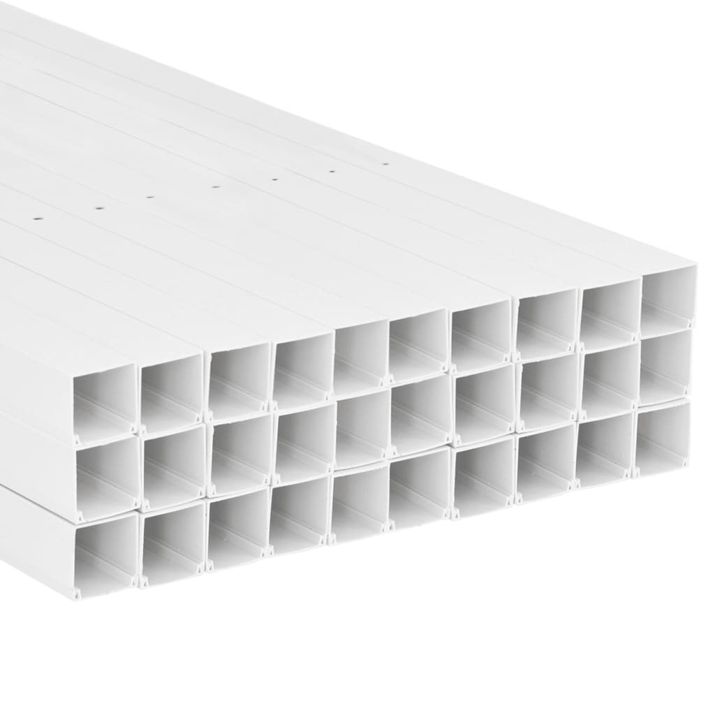 Kabelkanaler 40x40 mm 30 m PVC vidaXL