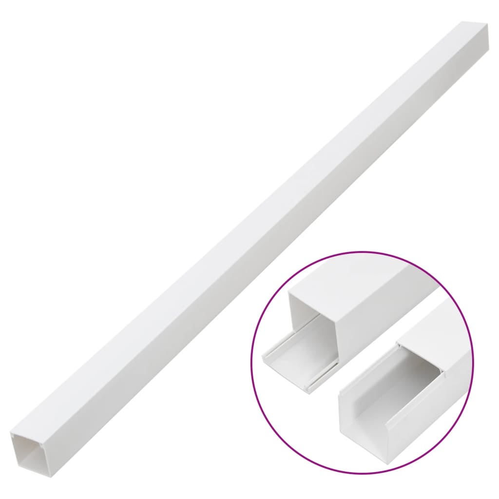Kabelkanaler 60x60 mm 30 m PVC vidaXL