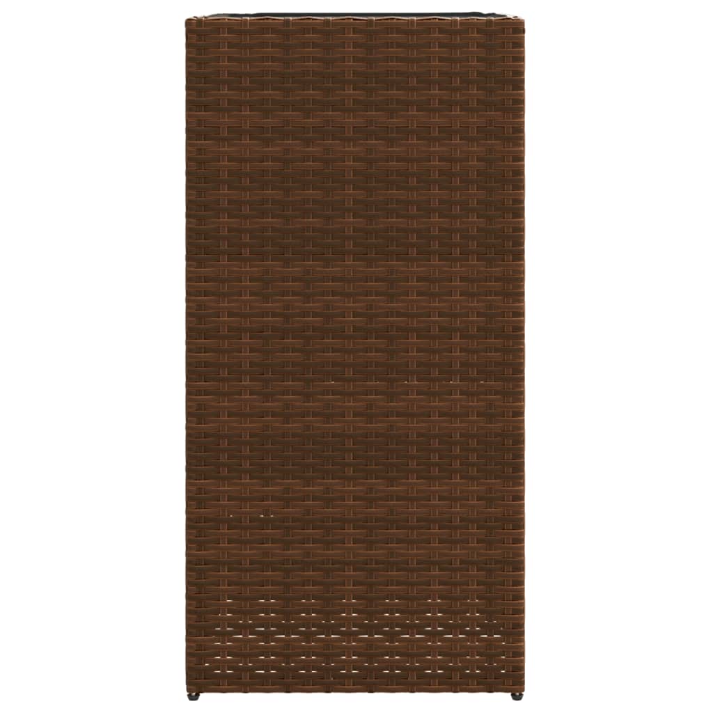 Plantekasser 2 stk brun 40x40x80 cm polyrotting