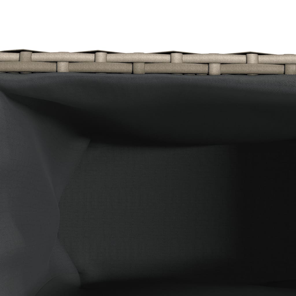 Plantekasser med 3 potter 2 stk grå 105x30x32 cm polyrotting