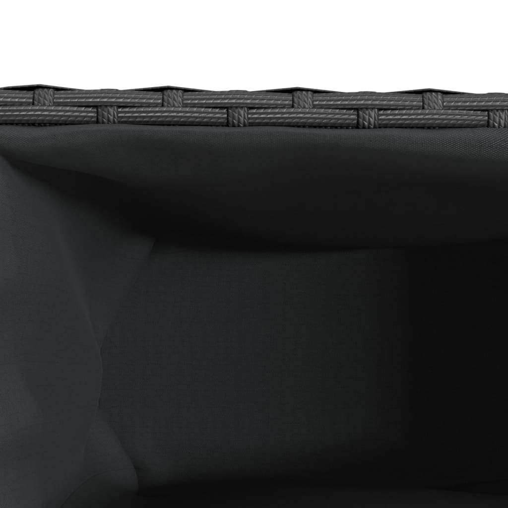 Plantekasser med hjul 2 stk svart 107x32x38 cm polyrotting