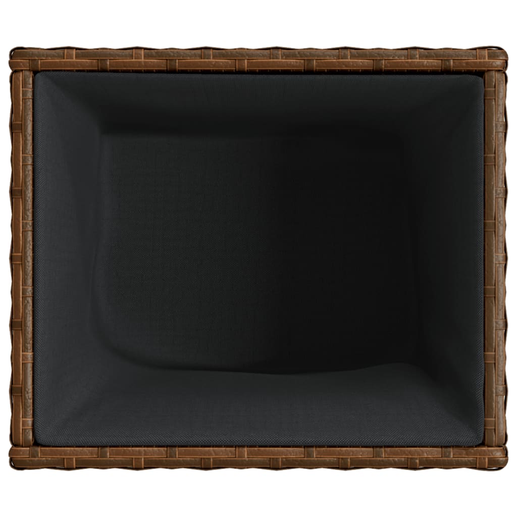Plantekasser 2 stk brun 36x30x32 cm polyrotting