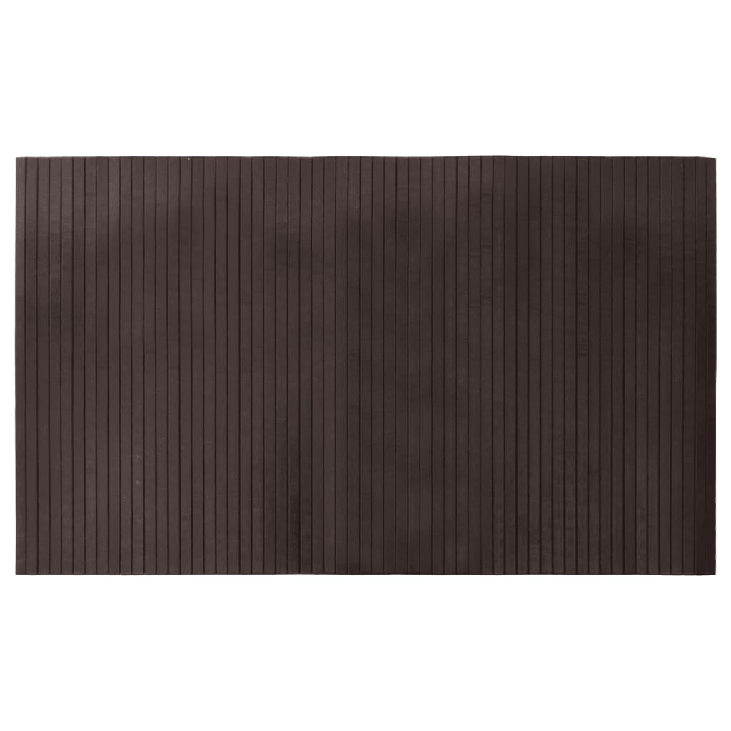 Teppe rektangulær mørkebrun 60x100 cm bambus