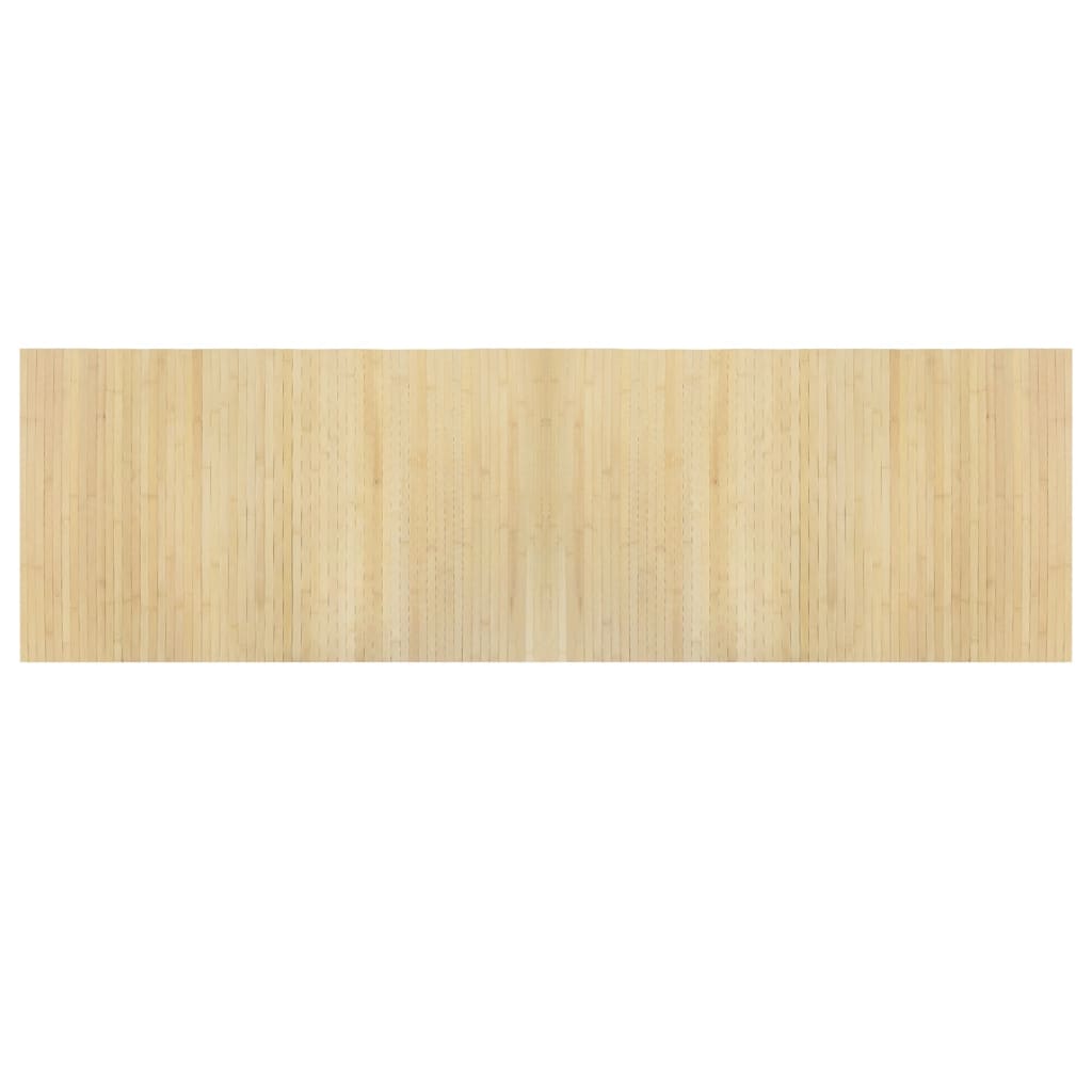 Teppe rektangulær lys naturell 60x200 cm bambus