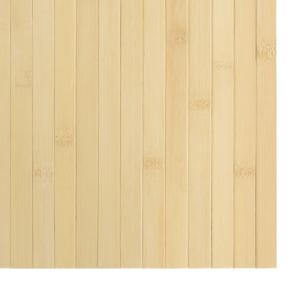 Teppe rektangulær lys naturell 60x200 cm bambus