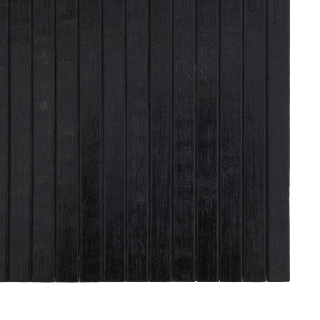 Teppe rektangulært svart 60x300 cm bambus