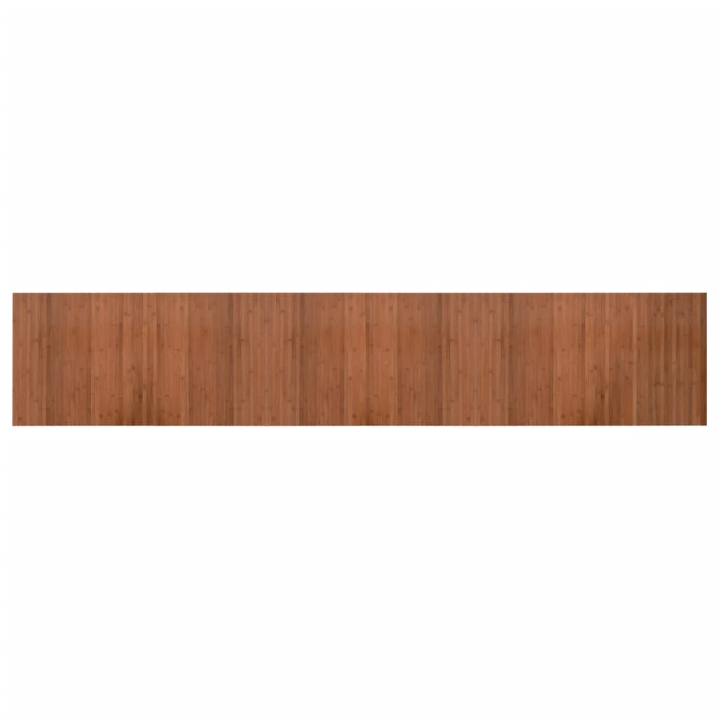 Teppe rektangulær brun 60x300 cm bambus