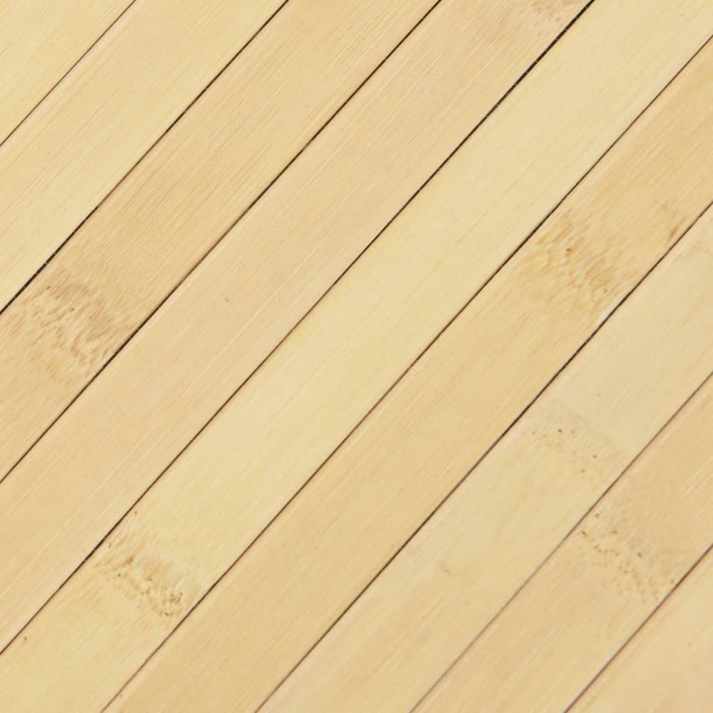 Teppe rektangulær lys naturell 60x300 cm bambus