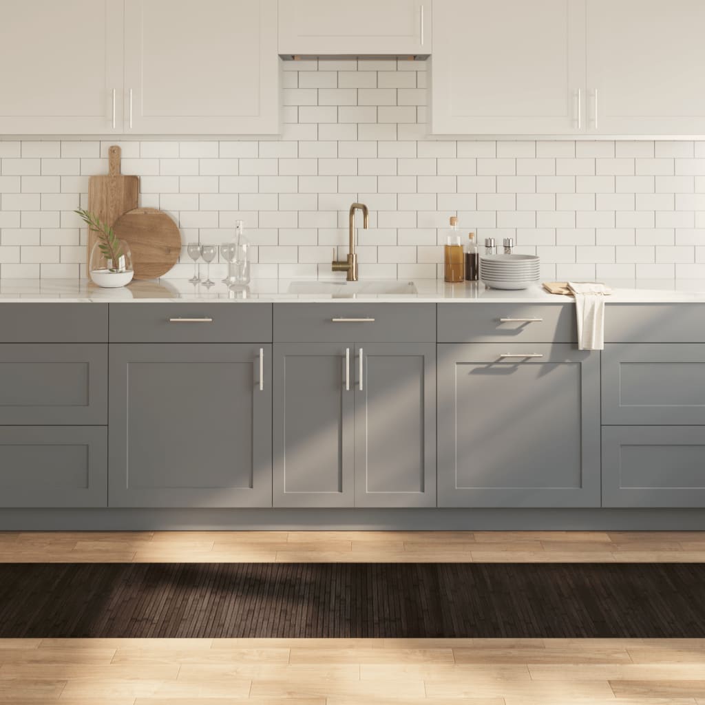 Teppe rektangulær mørkebrun 60x300 cm bambus