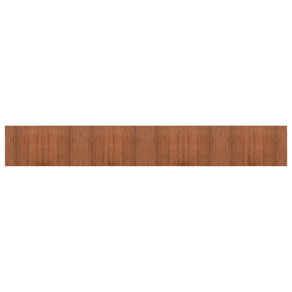 Teppe rektangulær brun 60x400 cm bambus