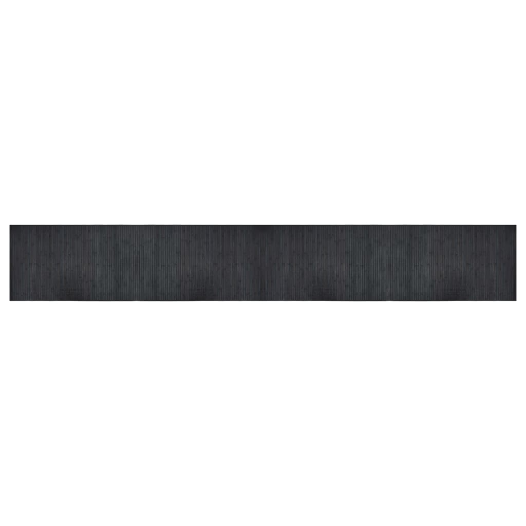 Teppe rektangulær grå 60x400 cm bambus