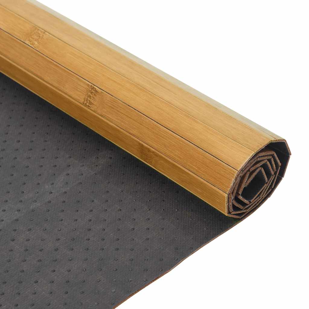 Teppe rektangulær naturell 60x500 cm bambus vidaXL