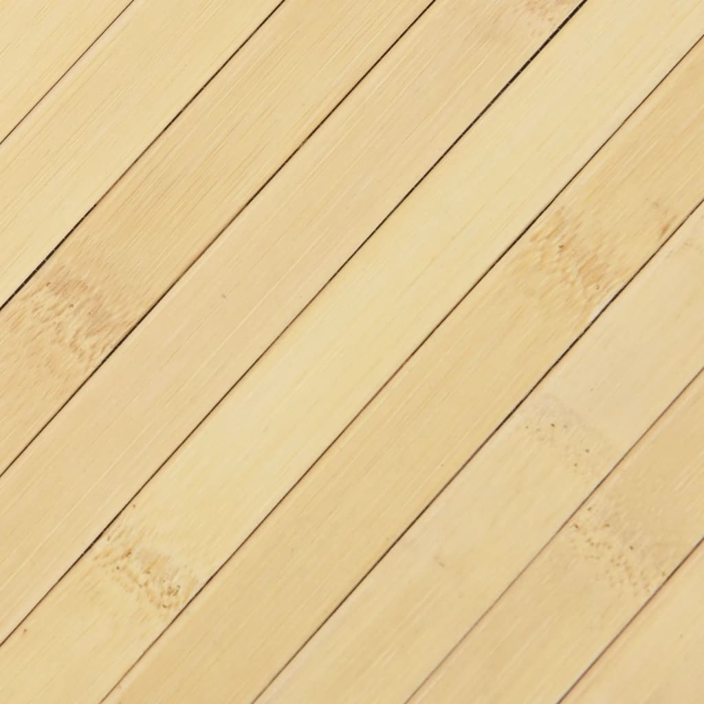 Teppe rektangulær lys naturell 70x100 cm bambus
