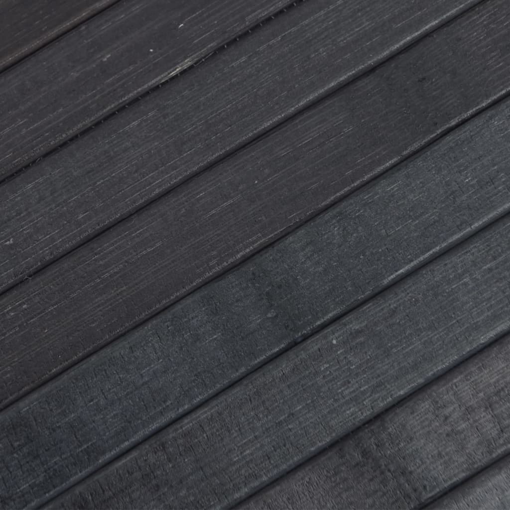 Teppe rektangulær grå 70x200 cm bambus