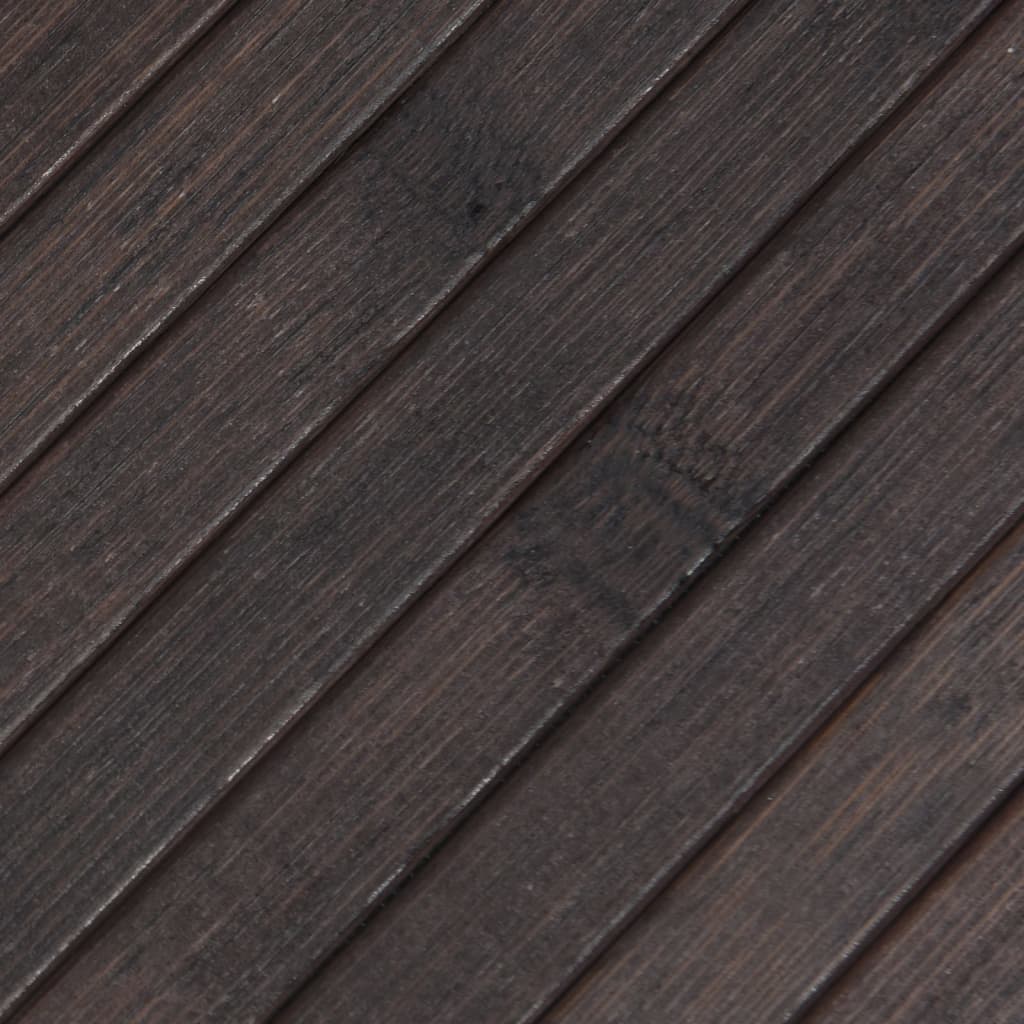 Teppe rektangulær mørkebrun 70x300 cm bambus