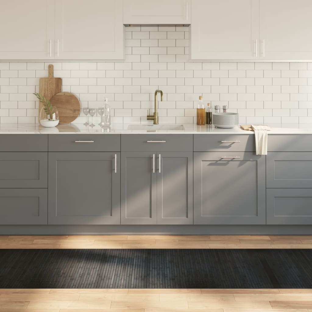 Teppe rektangulær grå 70x400 cm bambus vidaXL