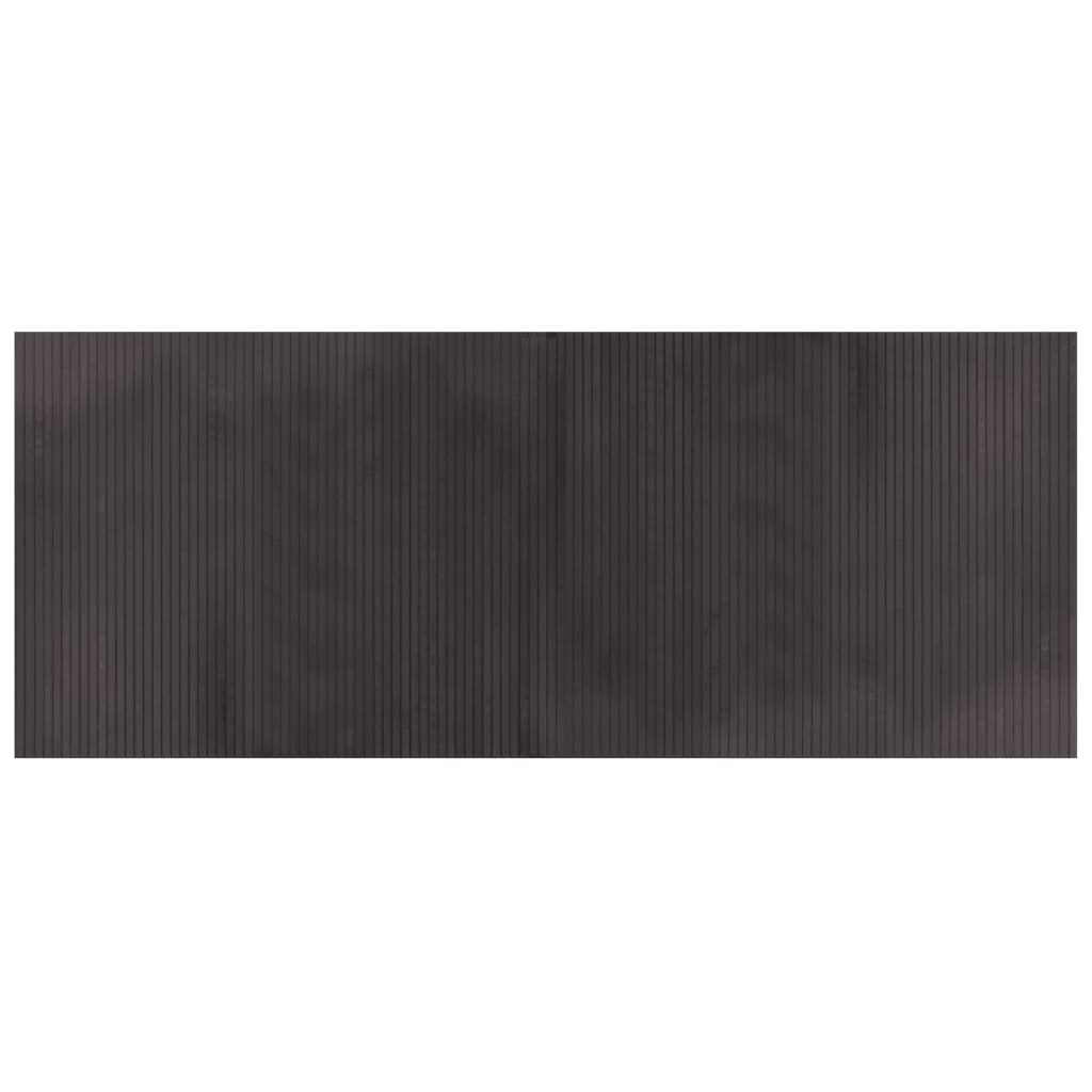 Teppe rektangulær mørkebrun 80x200 cm bambus