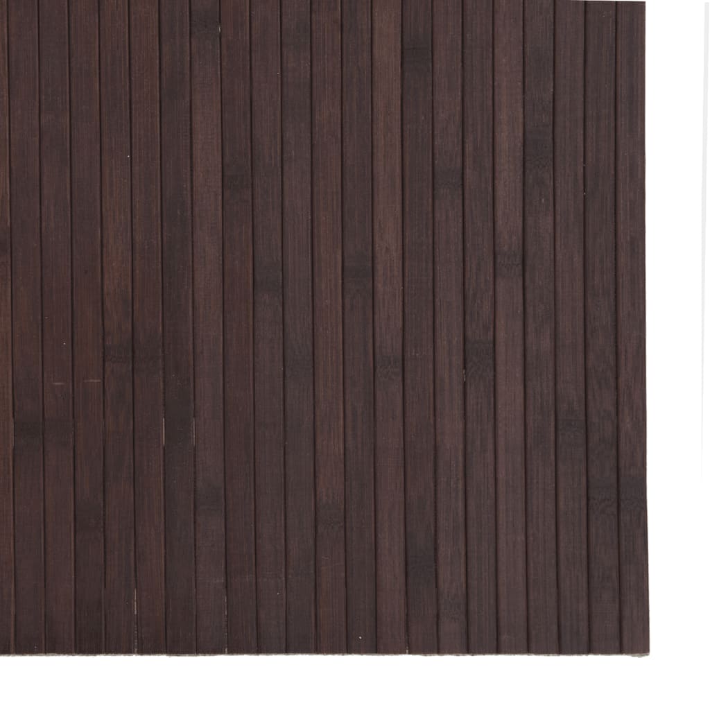 Teppe rektangulær mørkebrun 80x200 cm bambus