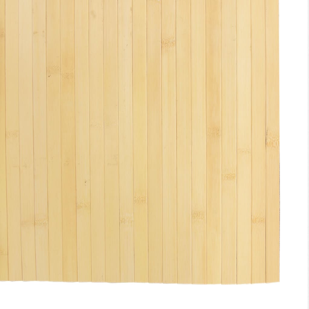 Teppe rektangulær lys naturell 80x300 cm bambus