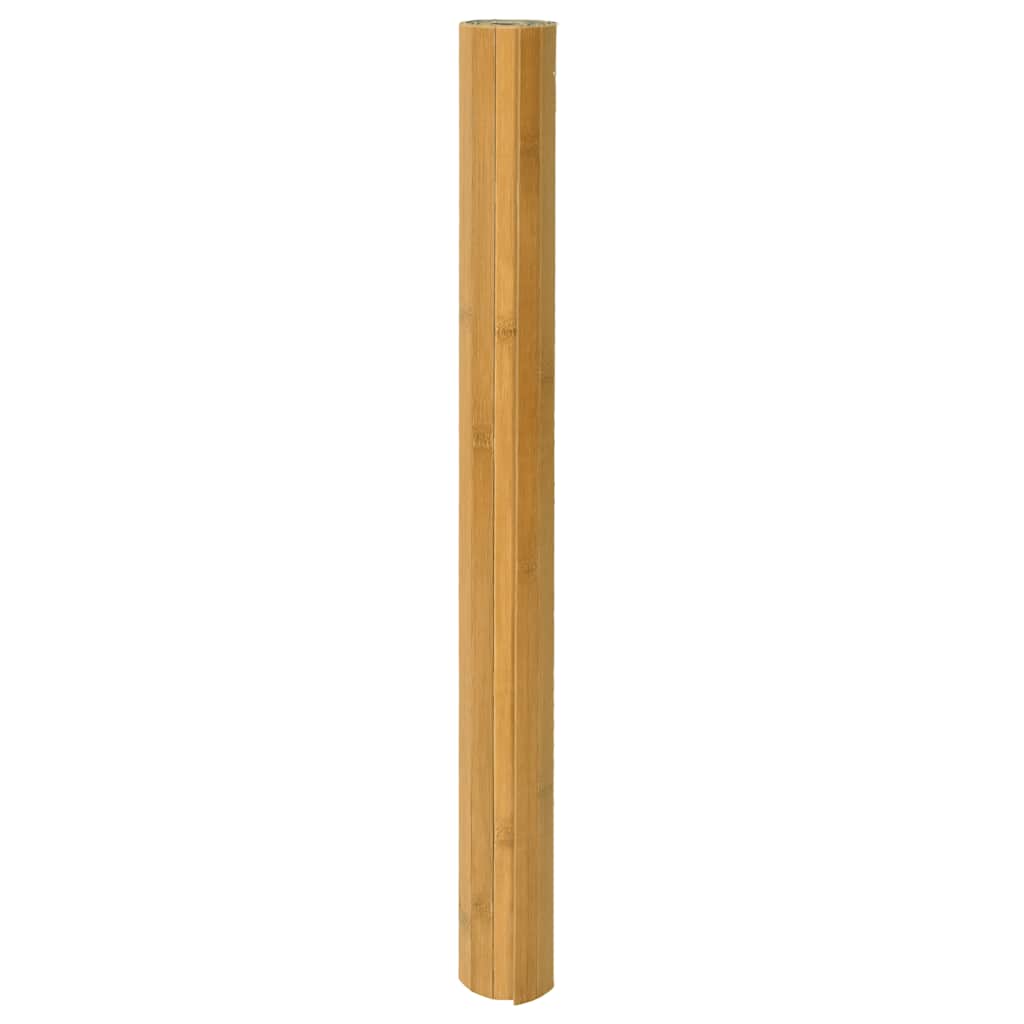 Teppe rektangulær naturell 80x500 cm bambus vidaXL