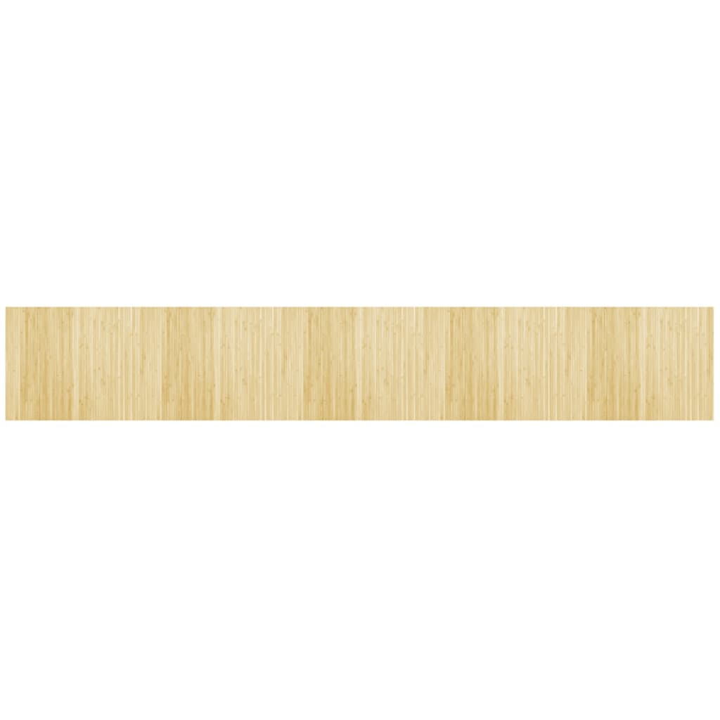 Teppe rektangulær lys naturell 80x500 cm bambus vidaXL