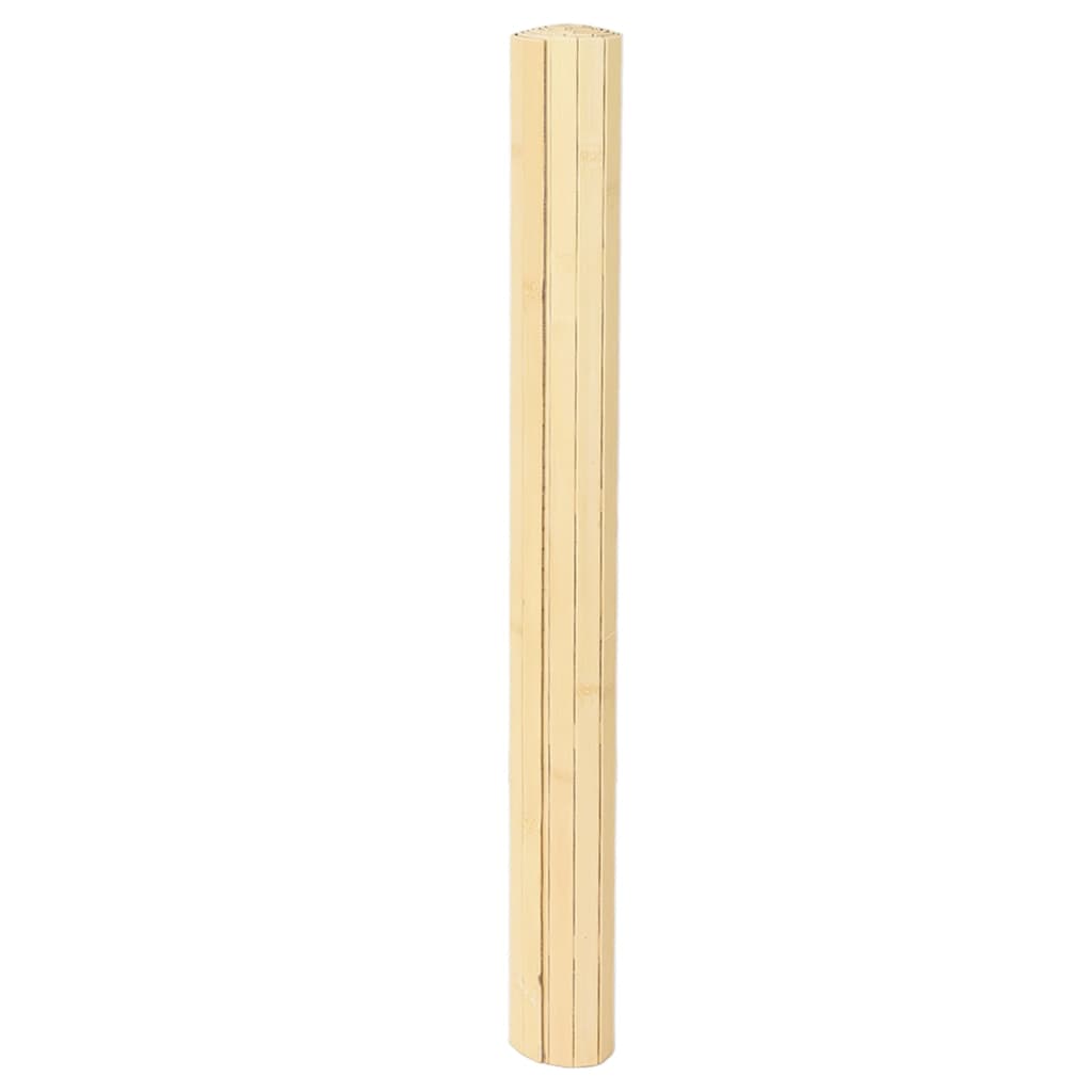 Teppe rektangulær lys naturell 80x500 cm bambus vidaXL