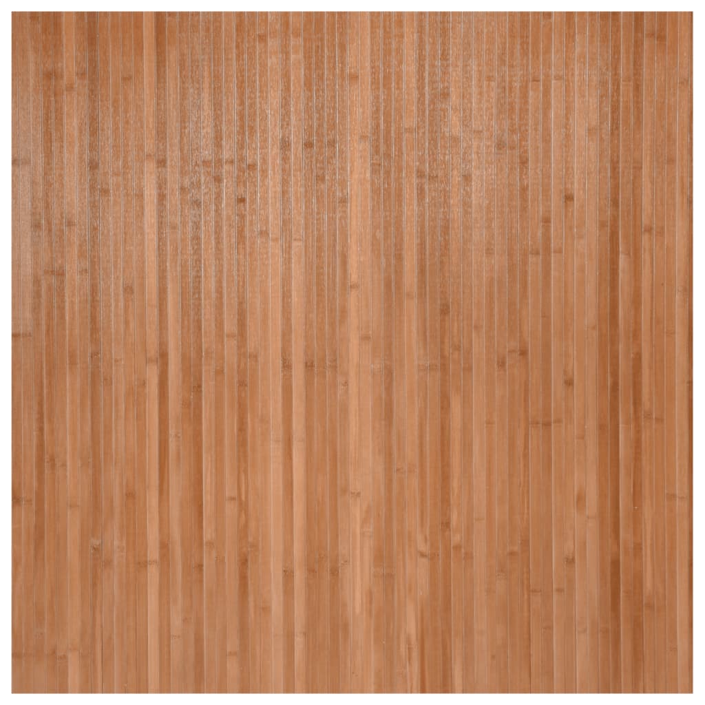 Teppe rektangulær naturell 100x100 cm bambus