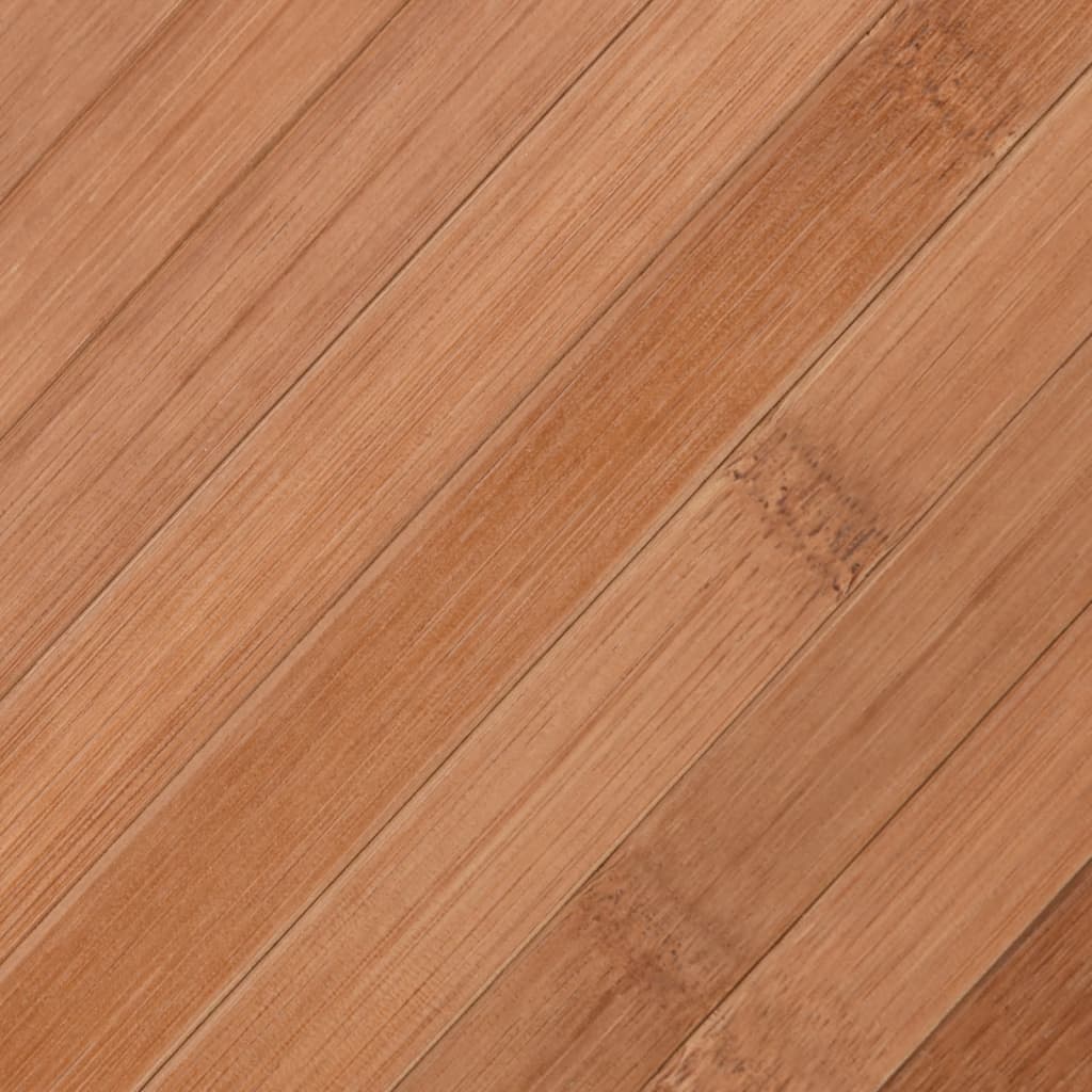 Teppe rektangulær naturell 100x100 cm bambus