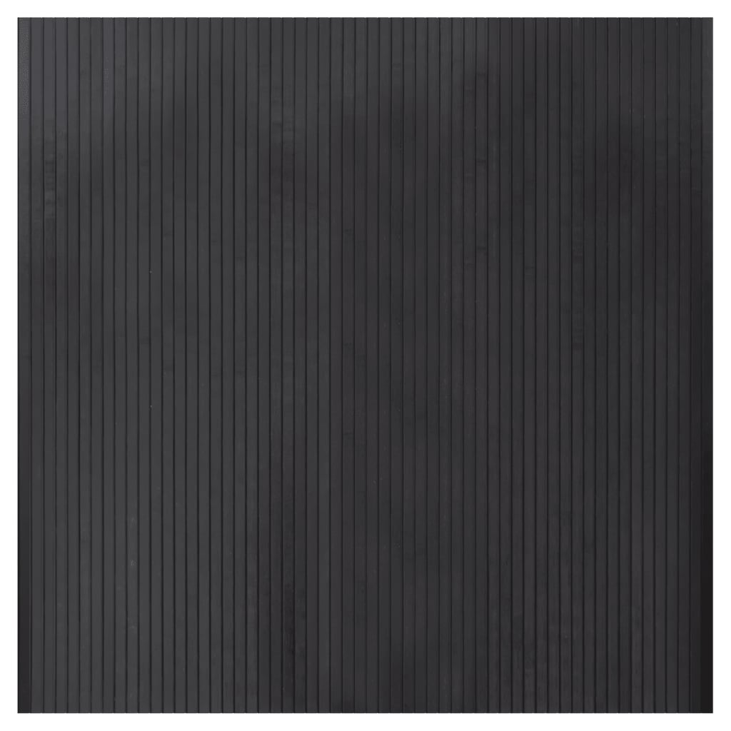 Teppe rektangulær grå 100x100 cm bambus