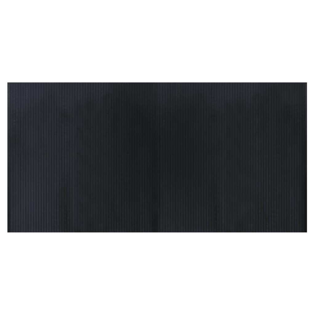 Teppe rektangulært svart 100x200 cm bambus vidaXL