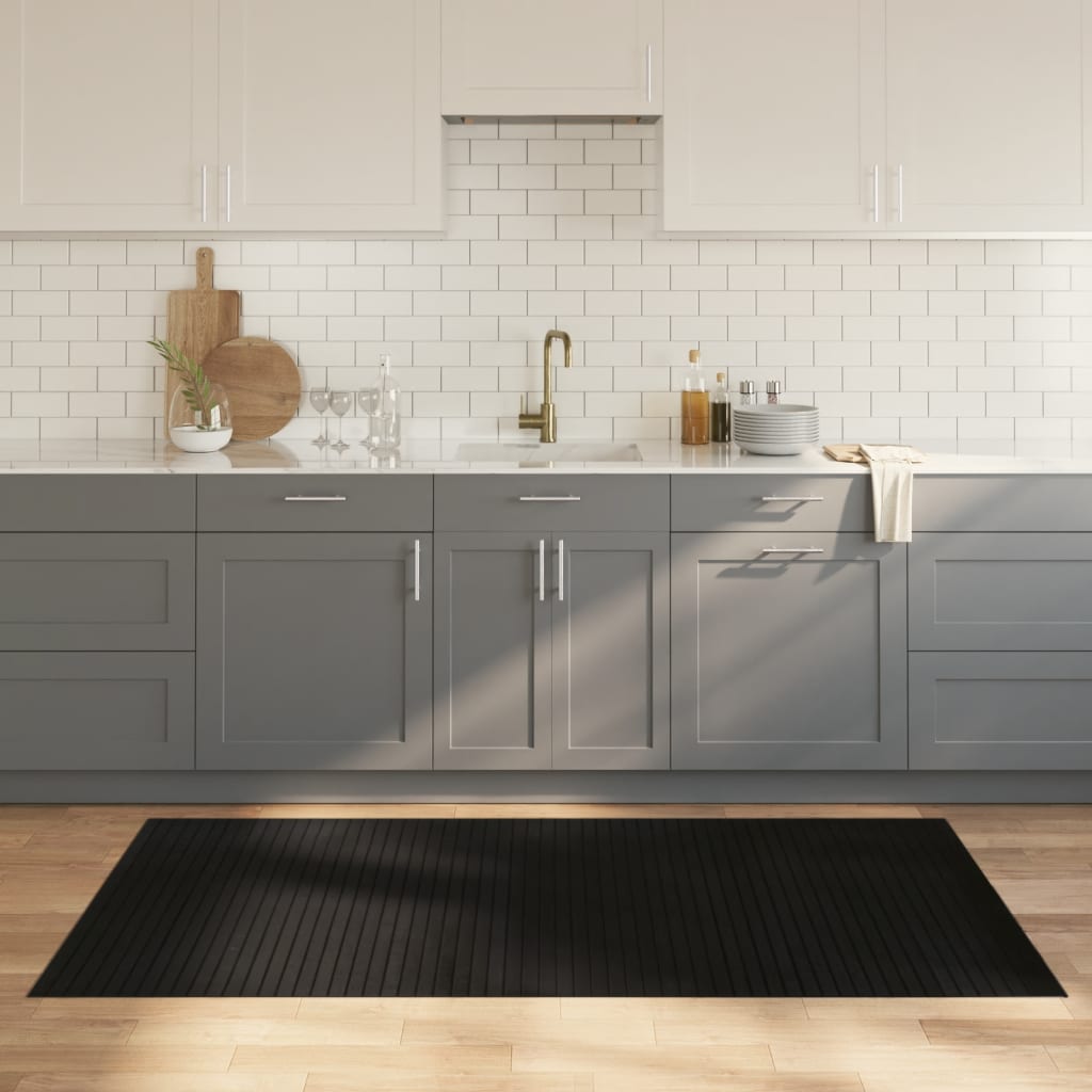 Teppe rektangulært svart 100x200 cm bambus vidaXL