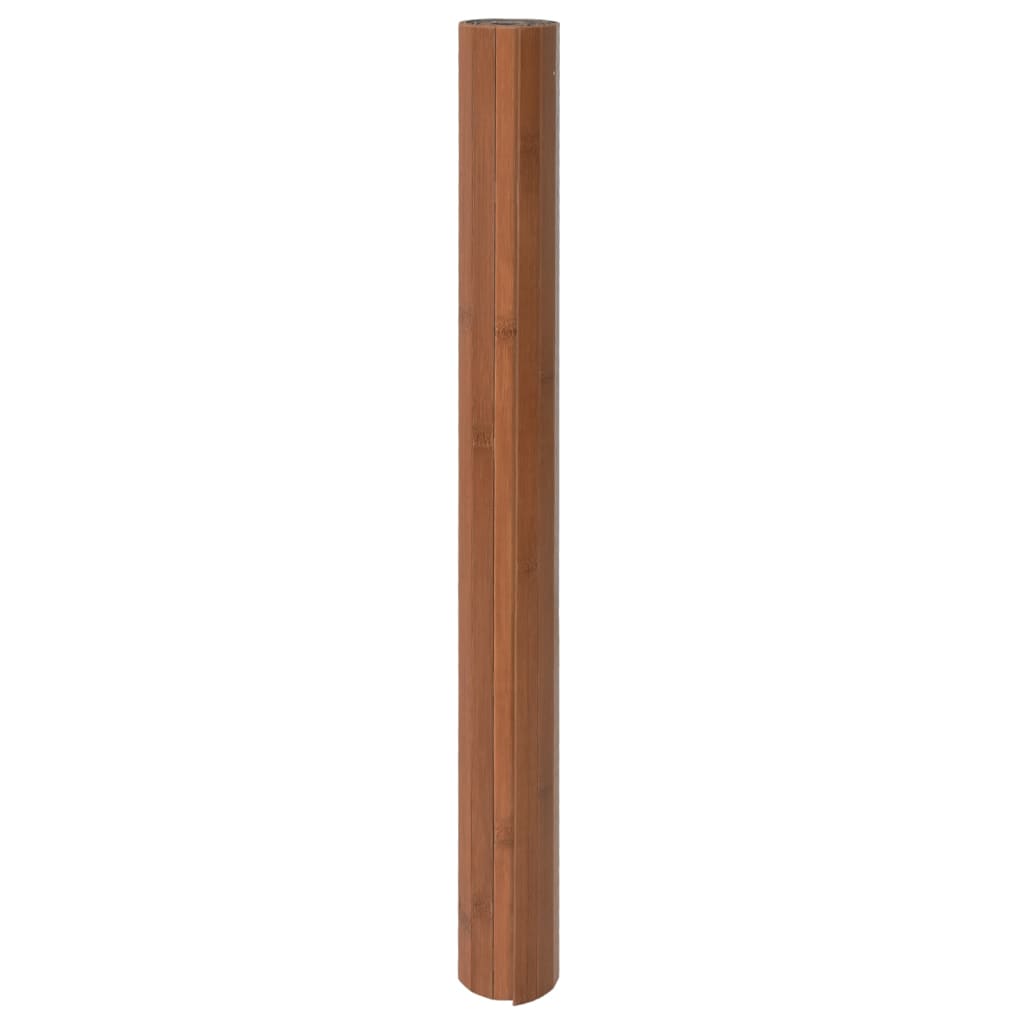 Teppe rektangulær brun 100x300 cm bambus