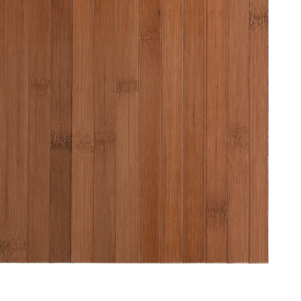 Teppe rektangulær brun 100x300 cm bambus