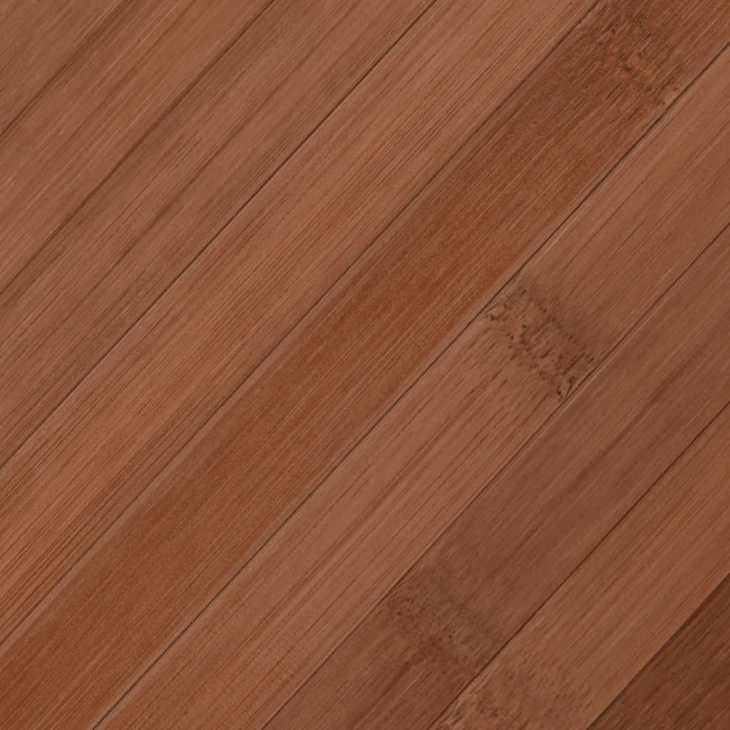 Teppe rektangulær brun 100x300 cm bambus