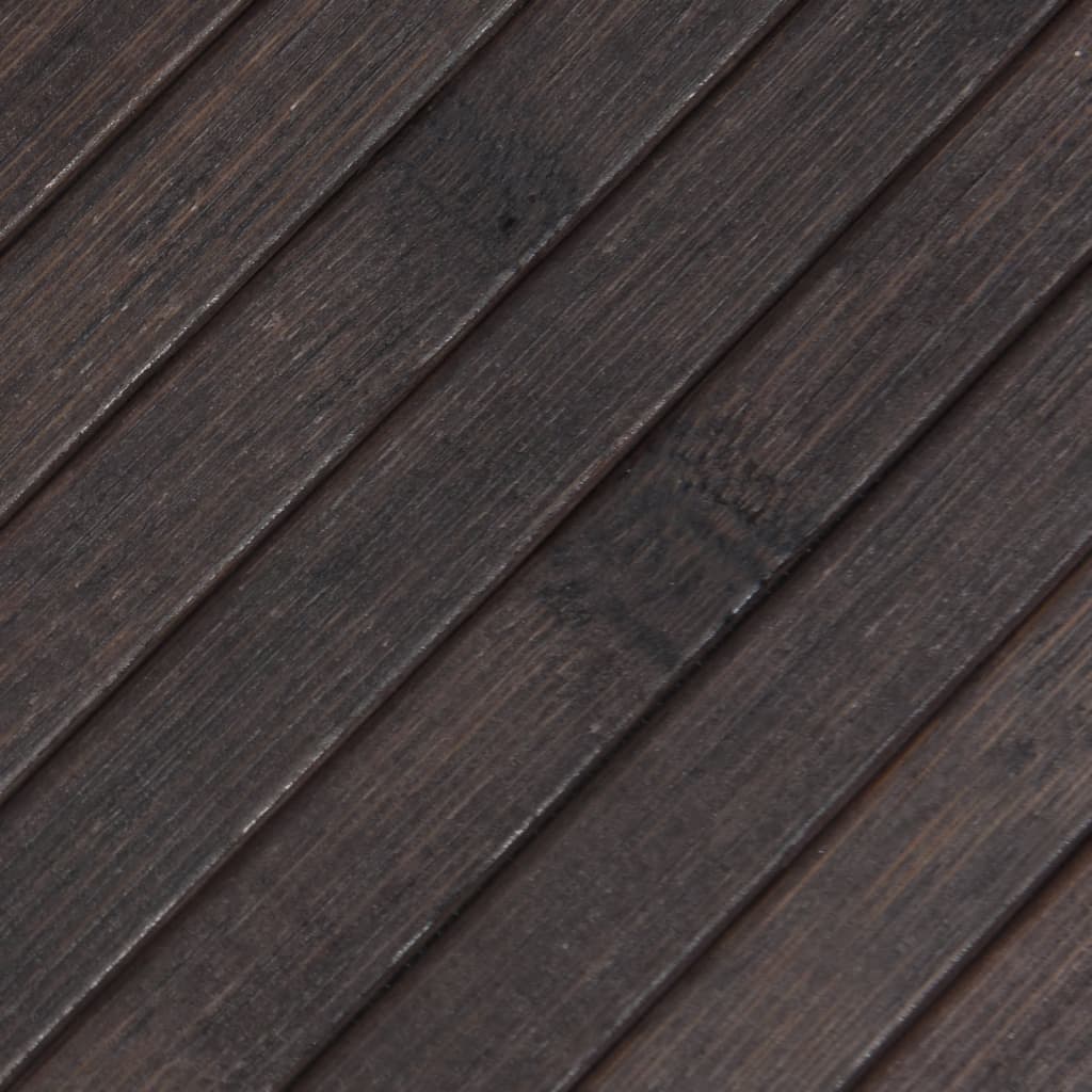Teppe rektangulær mørkebrun 100x300 cm bambus