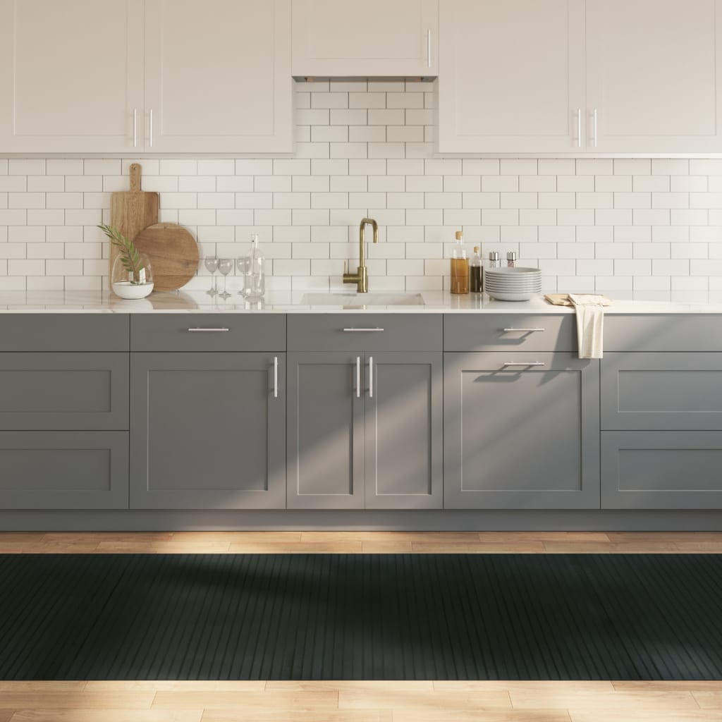 Teppe rektangulær grå 100x500 cm bambus vidaXL