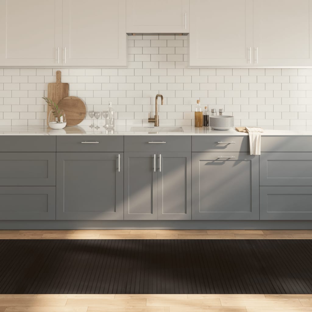 Teppe rektangulær mørkebrun 100x500 cm bambus vidaXL