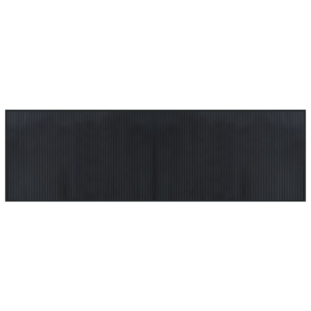 Teppe rektangulær svart 60x200 cm bambus vidaXL