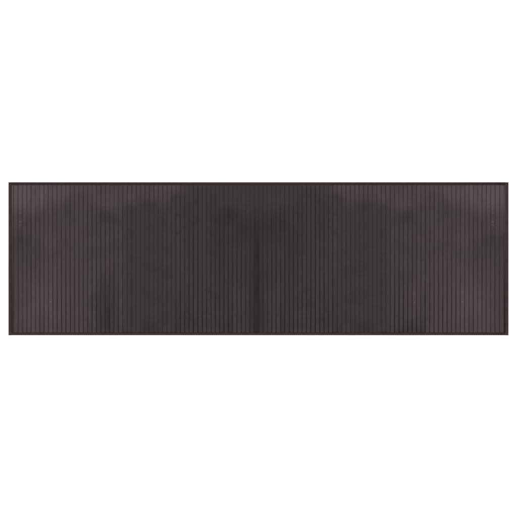 Teppe rektangulær mørkebrun 60x200 cm bambus vidaXL