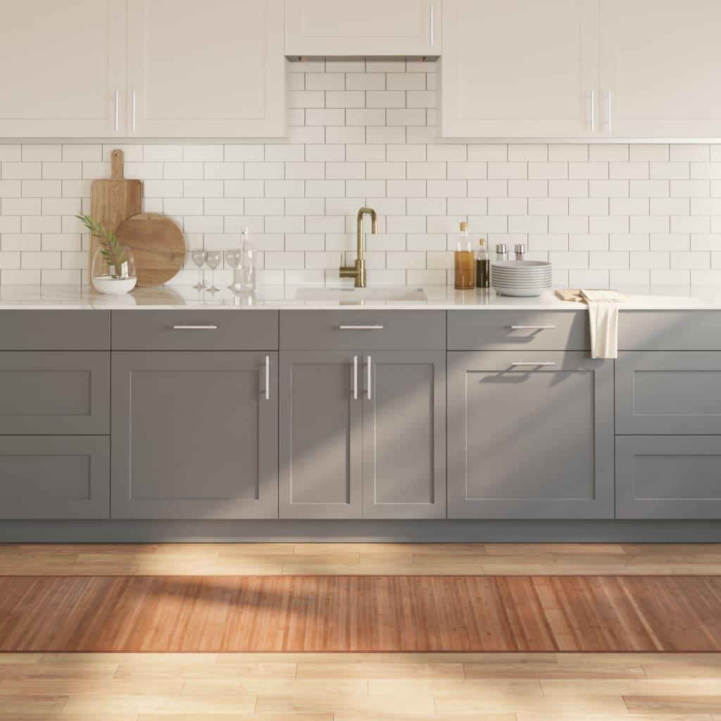 Teppe rektangulær naturell 60x400 cm bambus vidaXL