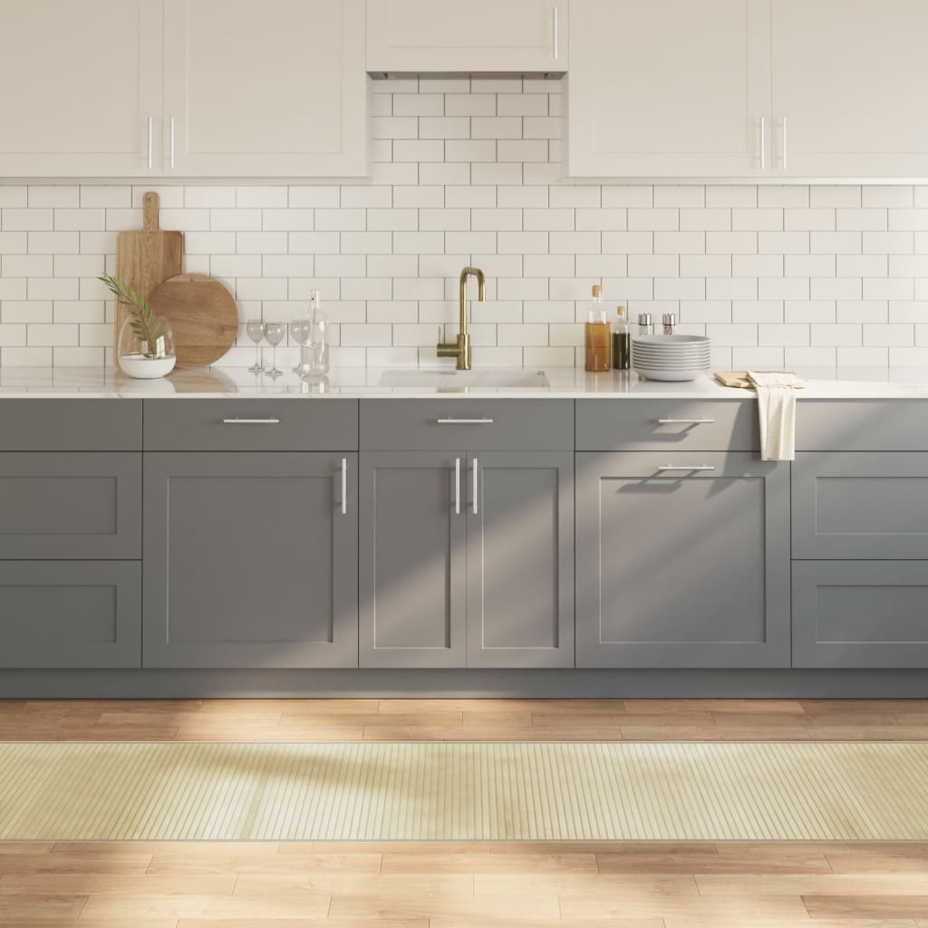 Teppe rektangulær lys naturell 60x400 cm bambus