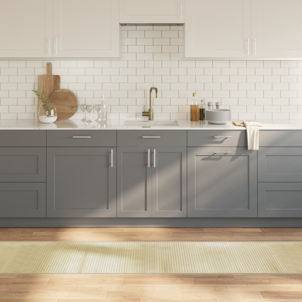 Teppe rektangulær lys naturell 60x500 cm bambus