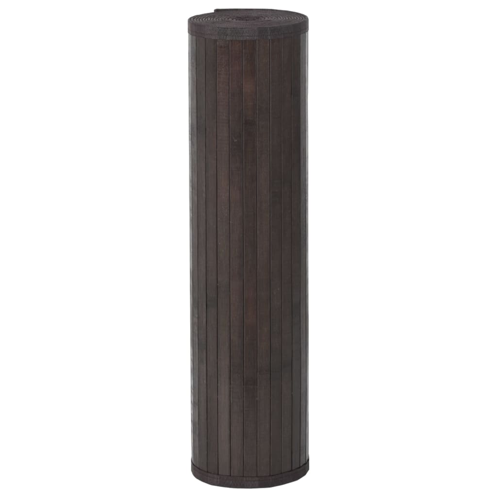 Teppe rektangulær mørkebrun 60x500 cm bambus