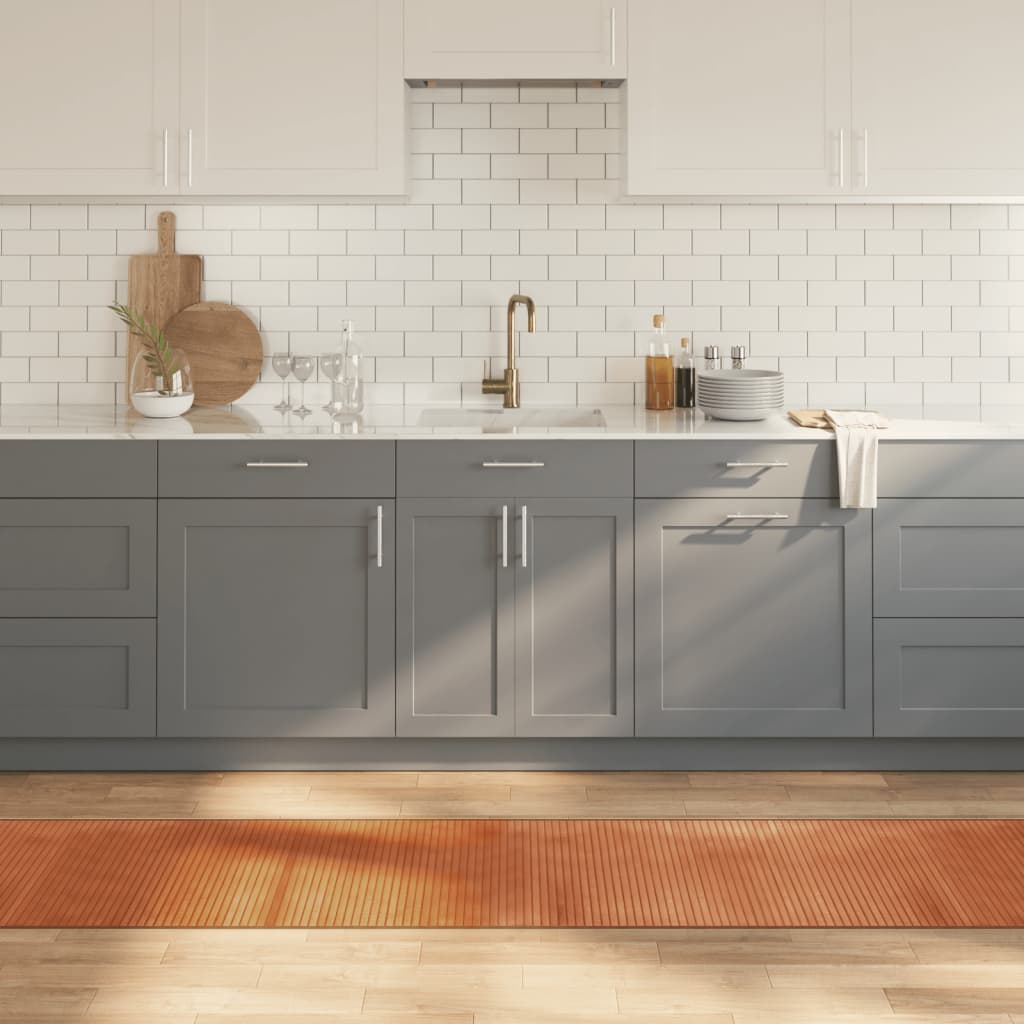 Teppe rektangulær brun 60x1000 cm bambus