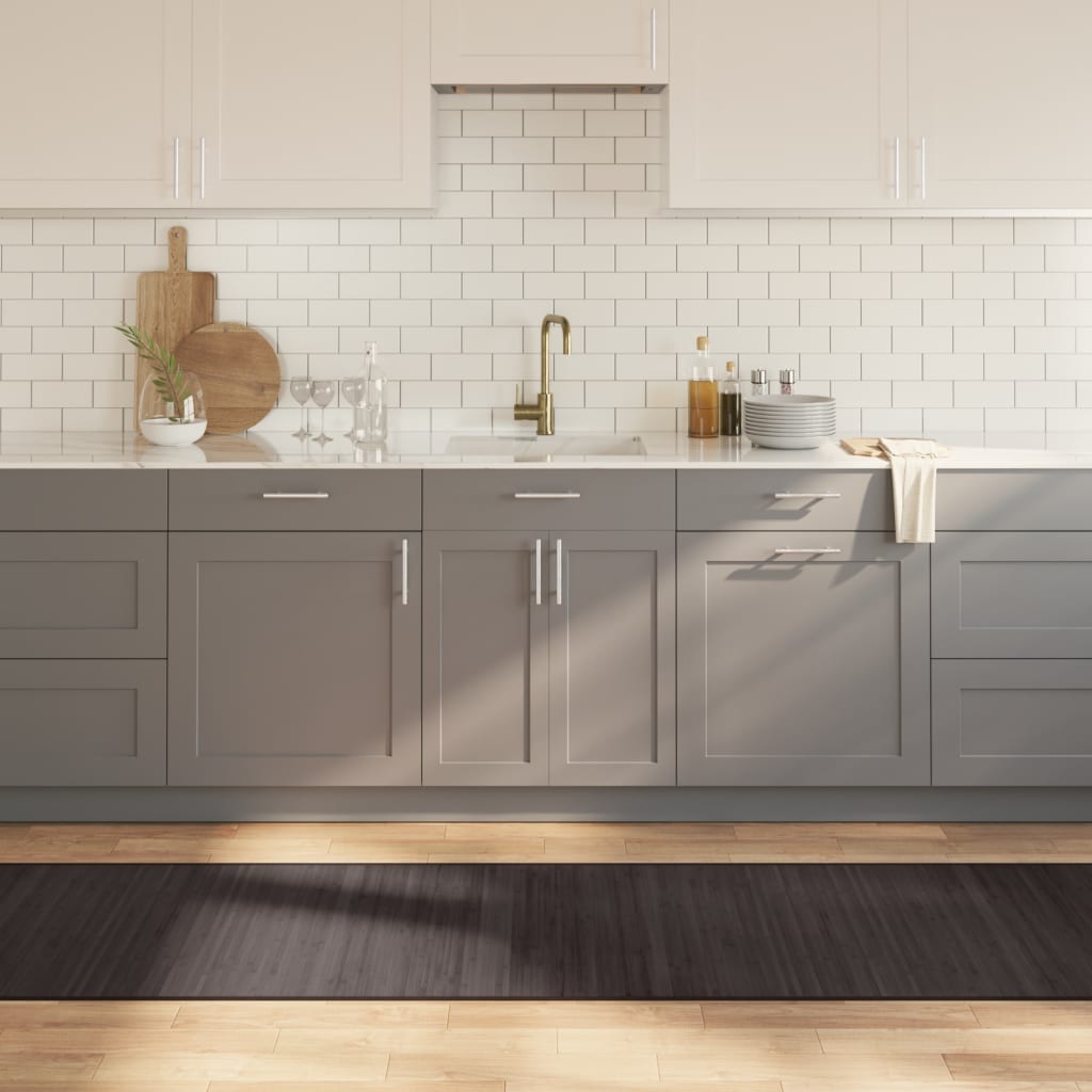 Teppe rektangulær mørkebrun 70x300 cm bambus vidaXL
