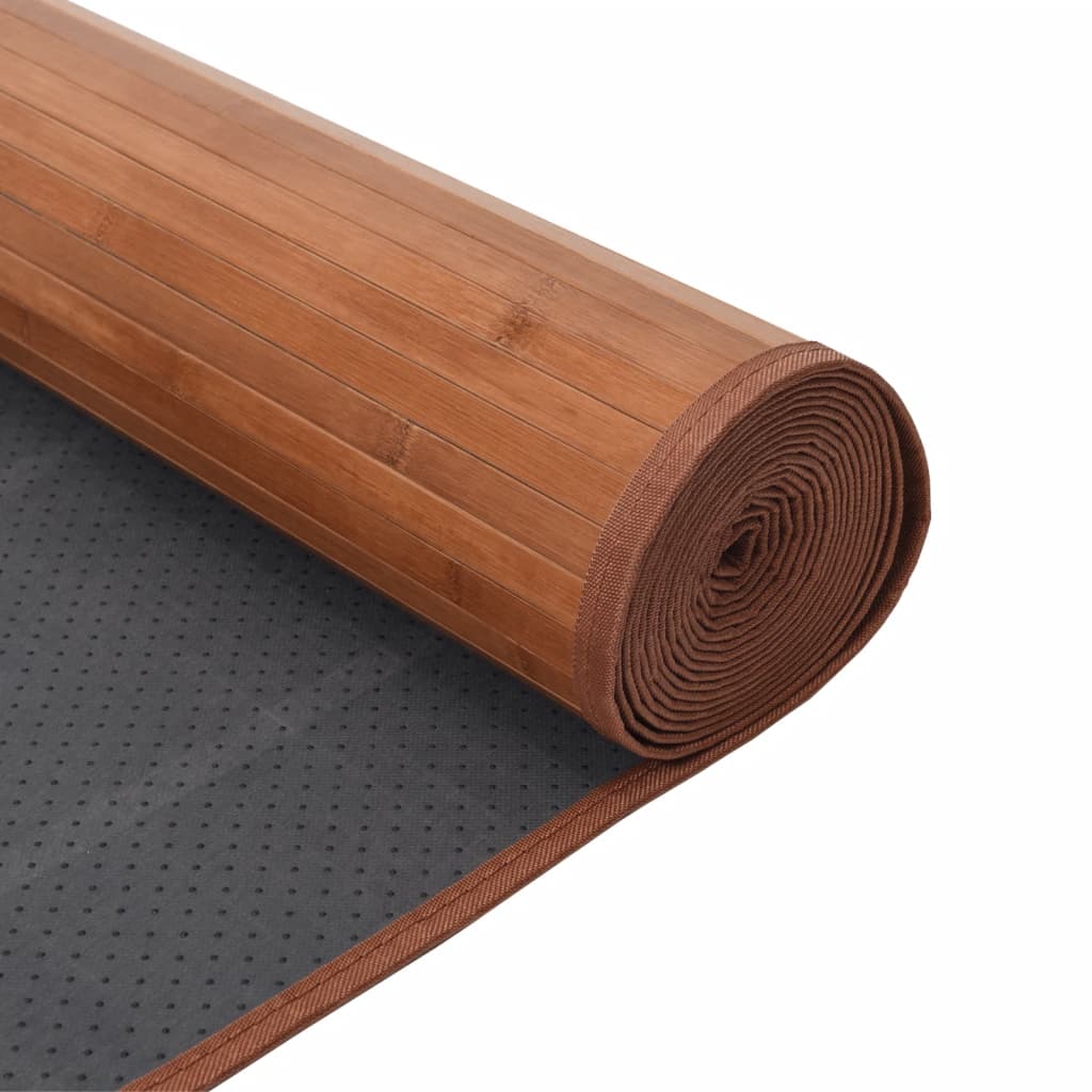 Teppe rektangulær brun 70x1000 cm bambus