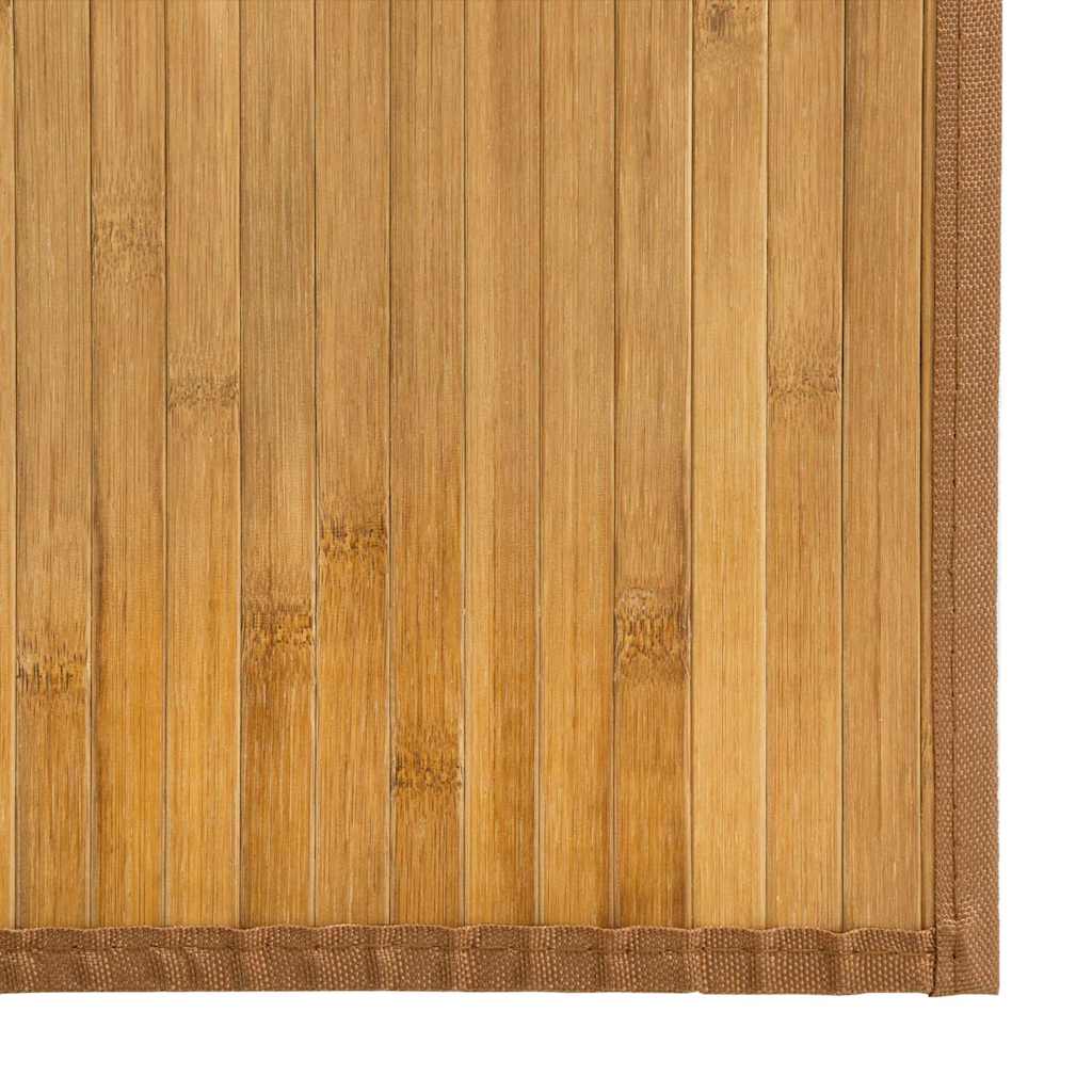 Teppe rektangulær naturell 80x100 cm bambus vidaXL