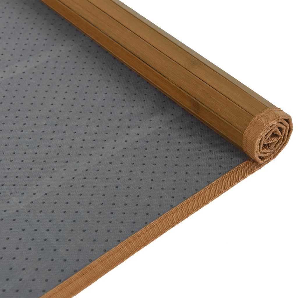 Teppe rektangulær brun 80x100 cm bambus vidaXL